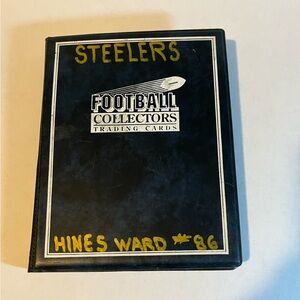 ⭐️🏈 Hines Ward NFL Football Trading Cards Binder. Lot of 67 Cards